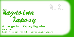 magdolna kaposy business card